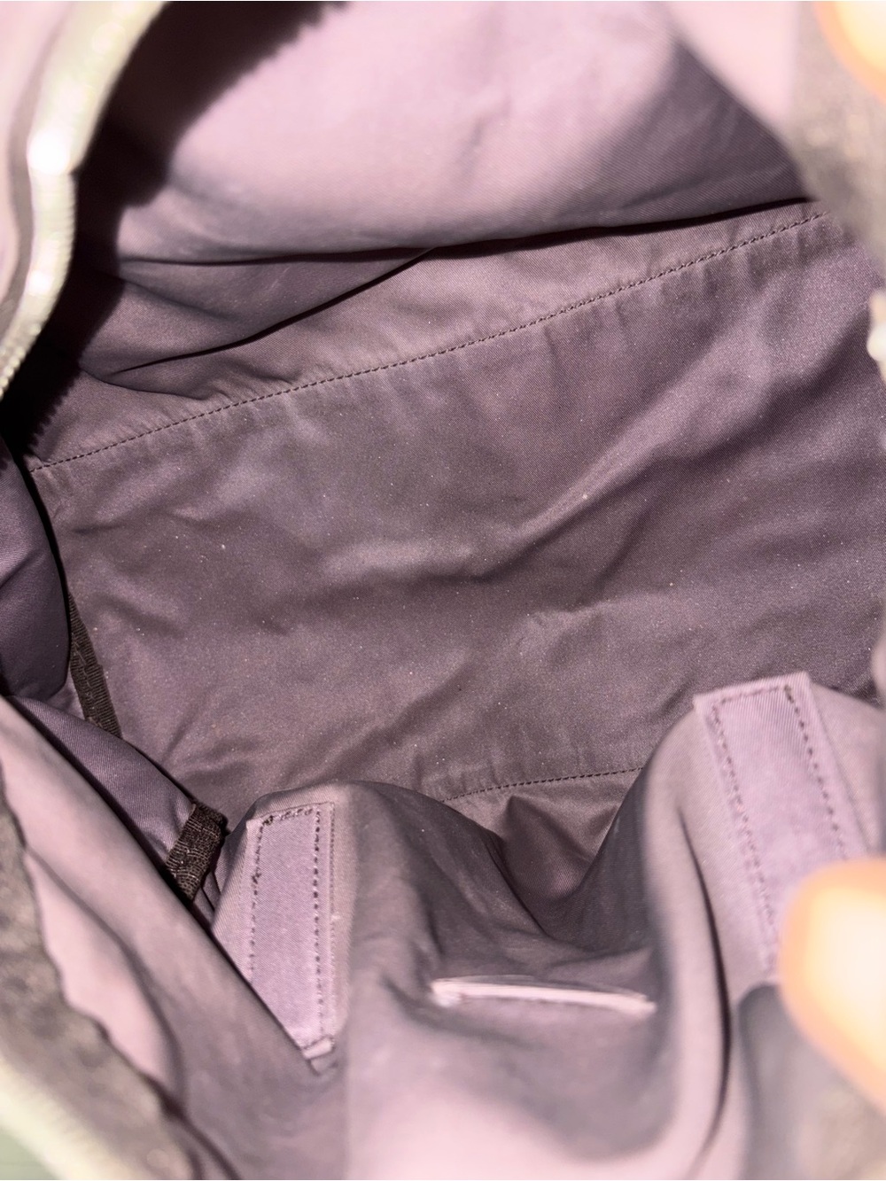 Prada Nylon Shoulder Bag in Dusty Mauve with Dark Brown Handles - Picture 6 of 6